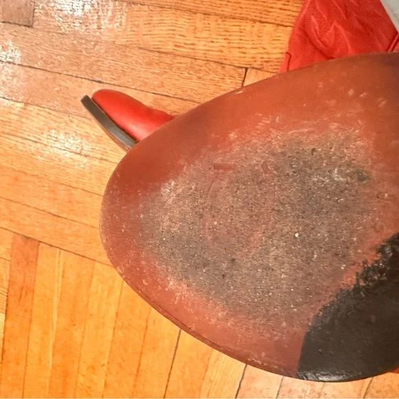 Authentic City Boots cowboy heart custom red western boots size 9.5 lucchese - Picture 9 of 9